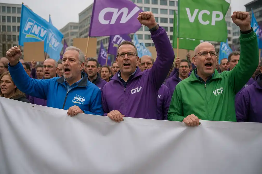 Vakbonden FNV, CNV en VCP eensgezind tegen kabinetsplannen in Den Haag