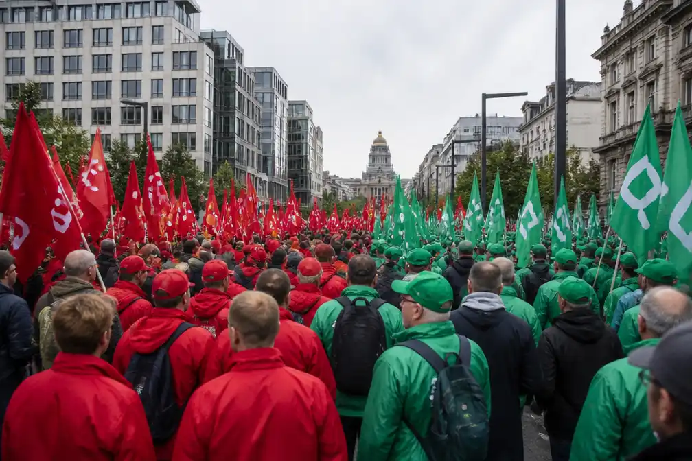 ABVV en ACV kondigen betoging aan op 9 oktober in Brussel, waarschuwen voor algemene staking