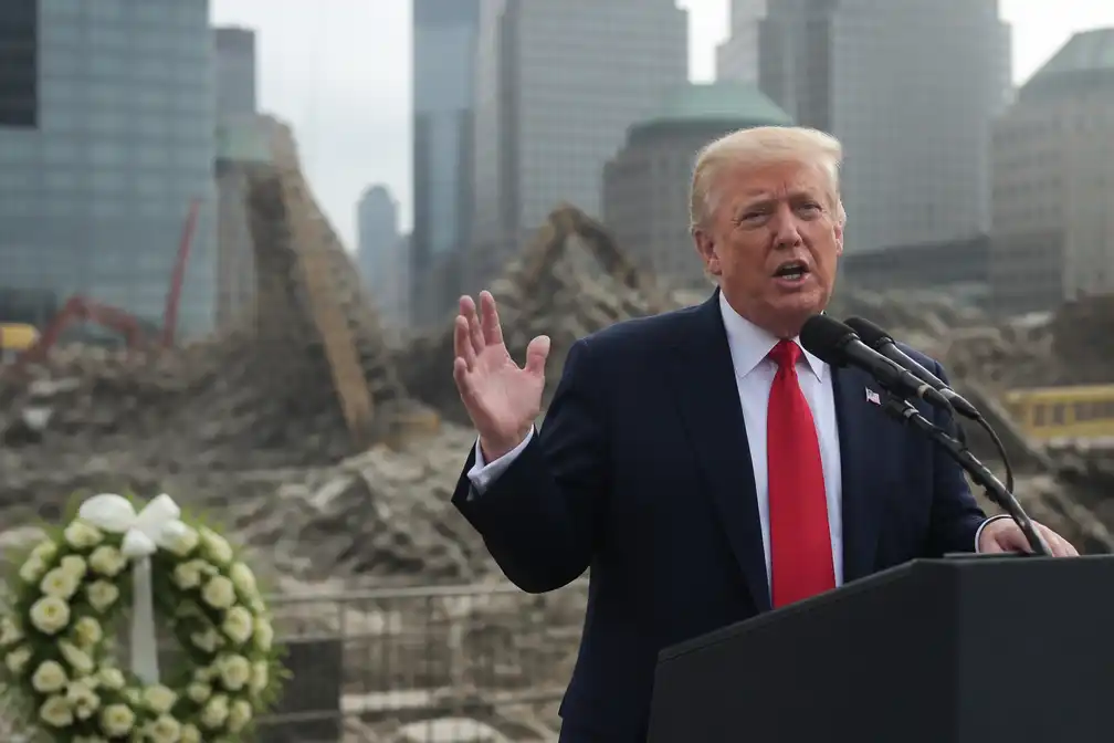 Trump reageert op critici over omstreden 9/11-verhaal bij Ground Zero