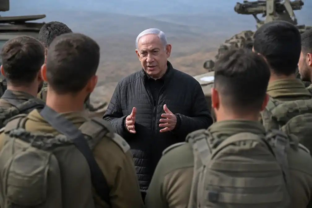 Netanyahu beweert dat Iran op instorten staat tijdens bezoek aan Golanhoogten
