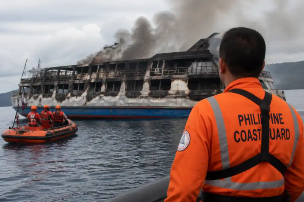 Brand op veerboot in Palawan: zeker vijf doden en meer dan tachtig vermisten
