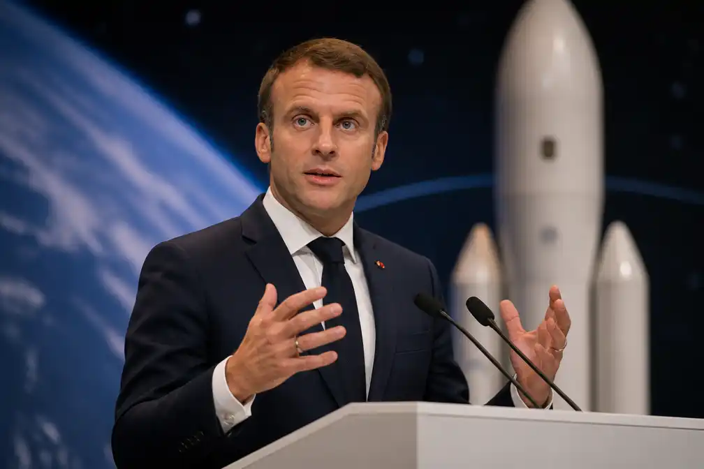 Macron: Europa moet binnen tien jaar bemande ruimtevluchten kunnen uitvoeren