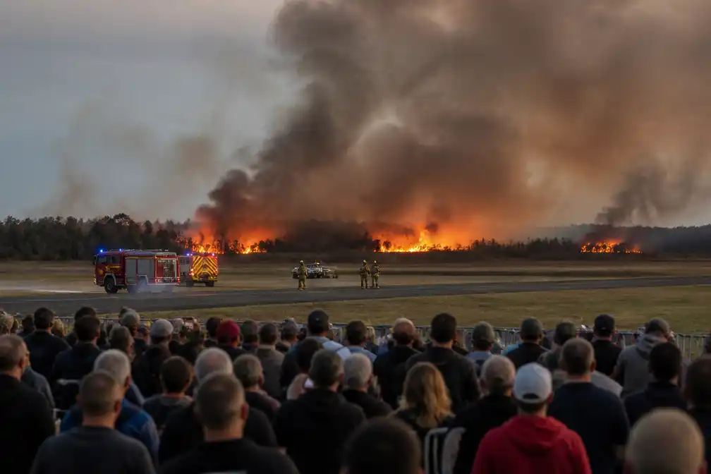 Natuurbrand legt Sanicole Airshow in Hechtel-Eksel stil na vuurwerk van vliegtuig