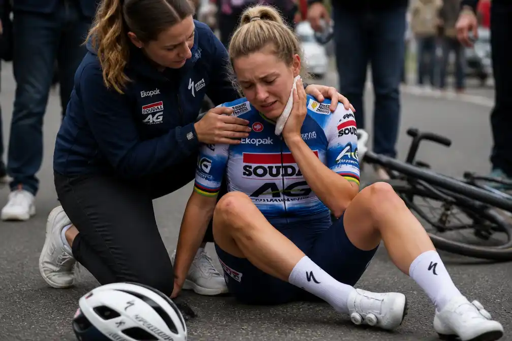Urska Zigart loopt nieuwe kaakbreuk op in Faun Tour Femmes, seizoen wellicht voorbij