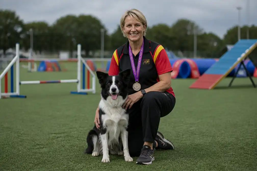 An Wauters en hond Tinsel pakken zilver op WK para agility