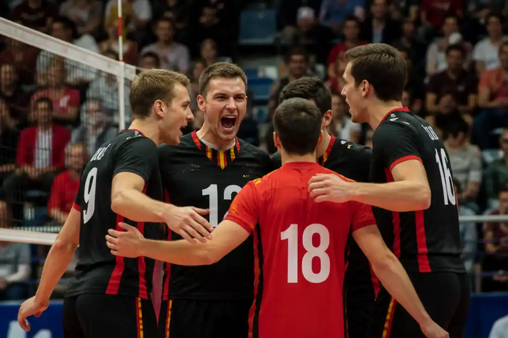 Red Dragons pakken tweede set tegen Denemarken op het EK volleybal
