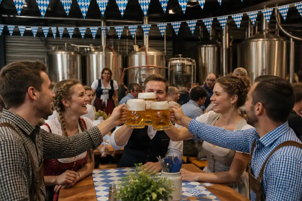 Savooifeesten houdt eerste Oktoberfeest bij brouwerij Slaghmuylder in Ninove