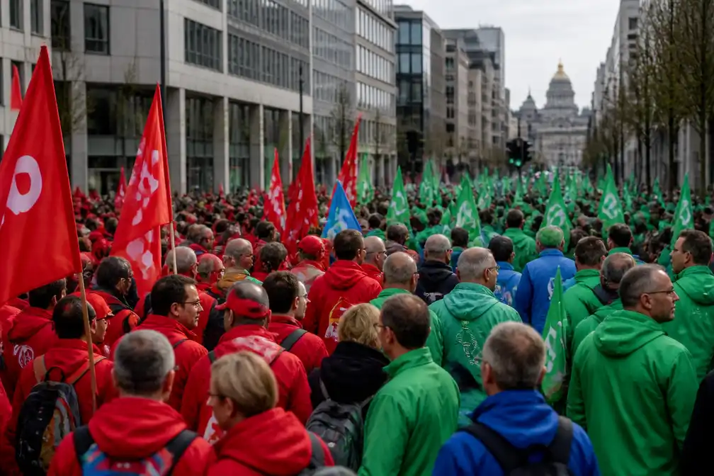 ABVV en ACV kondigen betoging in Brussel aan op 9 oktober; Synova doet niet mee