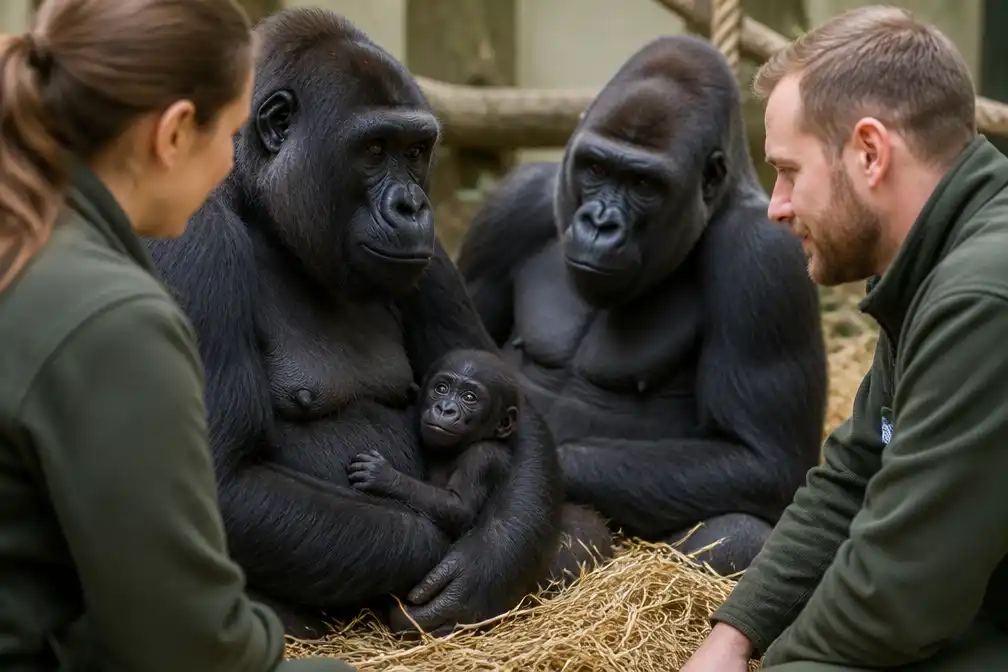 Babygorilla in Antwerpse Zoo is een meisje: bezoekers kiezen haar naam