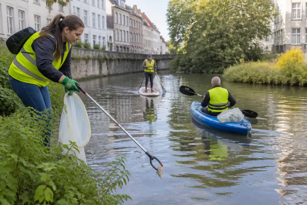 Mechelen doet mee aan World Cleanup Day en ruimt afval uit de Binnendijle