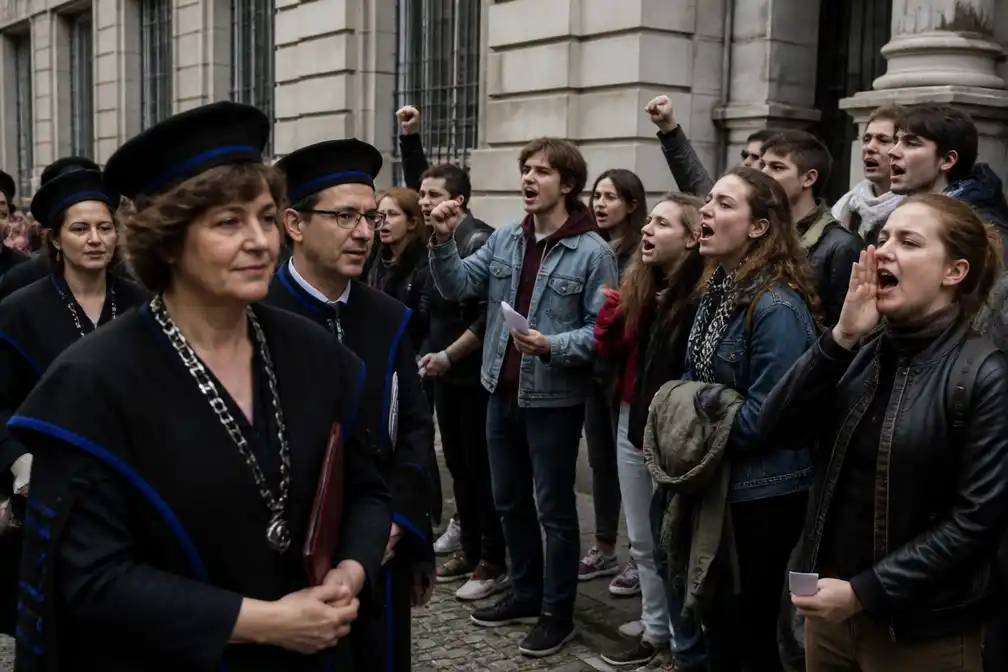 Actievoerders jouwen UGent-rector De Sutter uit om onderzoeker Cofnas