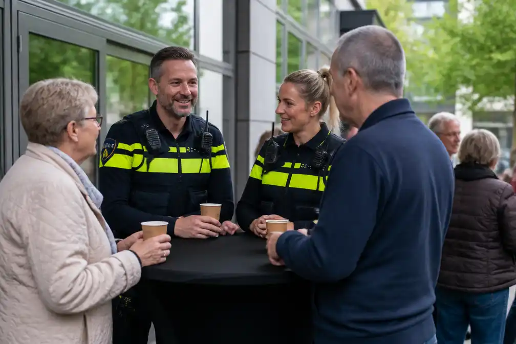 Politiezone West drinkt ruim 2.000 tassen koffie met inwoners tijdens Coffee With A Cop