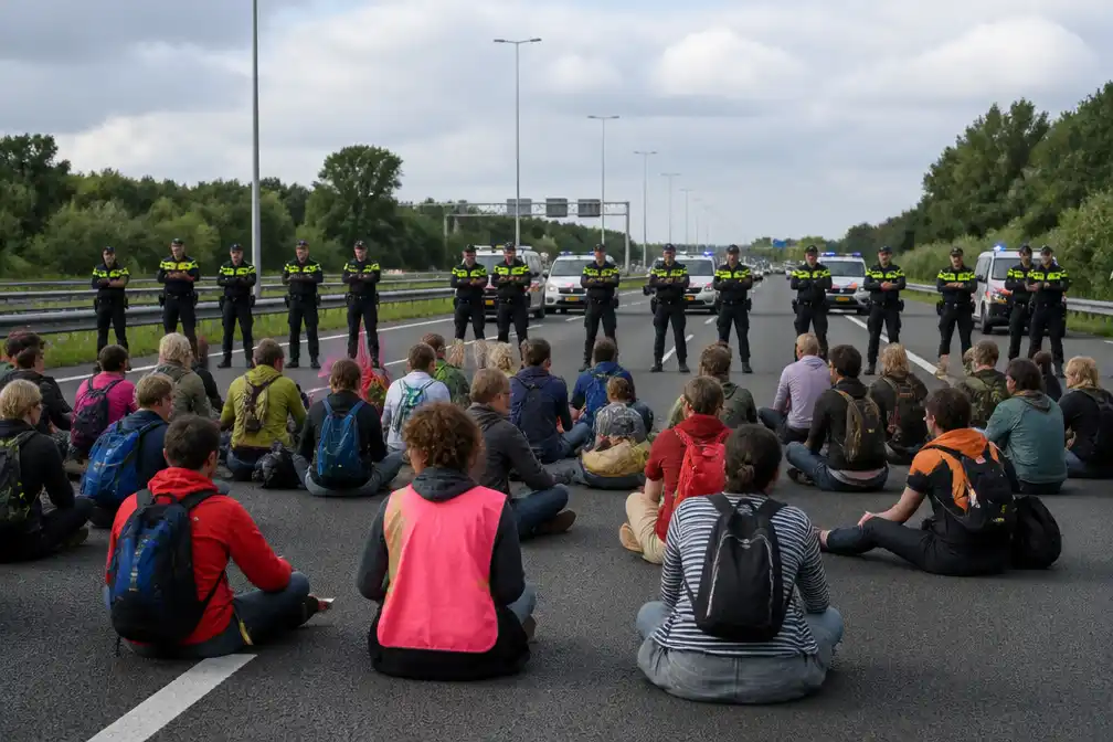 A12 bij Zevenaar weer vrij richting Duitse grens na blokkade Extinction Rebellion