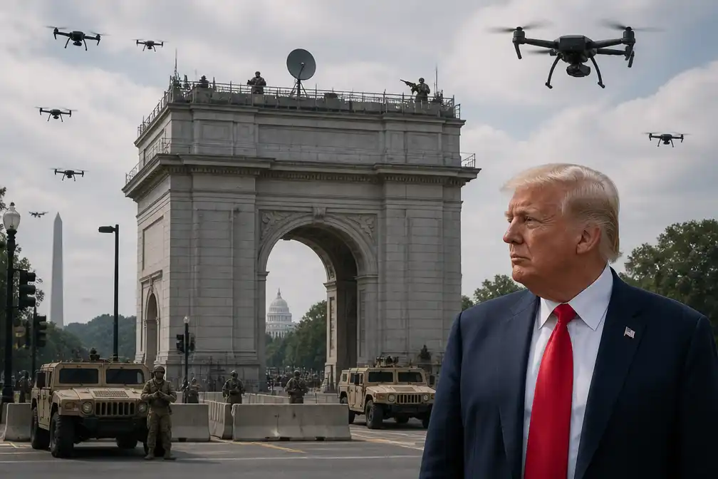 Trump wil van geplande triomfboog in Washington militair complex maken