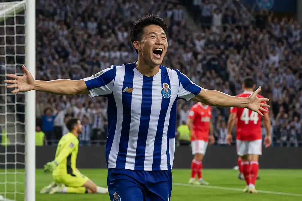 FC Porto verslaat Benfica met 3-1 in Portugese topper, fraaie goal van Hwang
