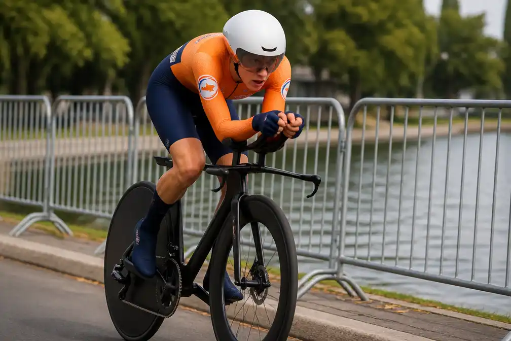 Nienke Vinke pakt zilver op tijdrit bij beloften, eerste Nederlandse medaille op WK Montreal