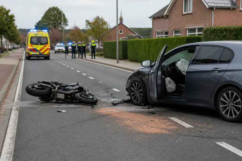 Motorrijder levensgevaarlijk gewond bij botsing met auto in Haasdonk