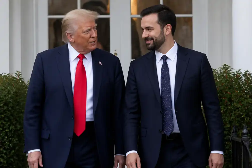 Trump en Mamdani spreken vriendschappelijk af in Gracie Mansion in New York