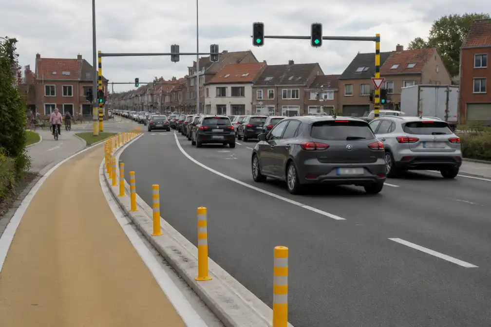 Eeklo verlengt proefopstelling aan kruispunt Oostveldstraat en Stationsstraat