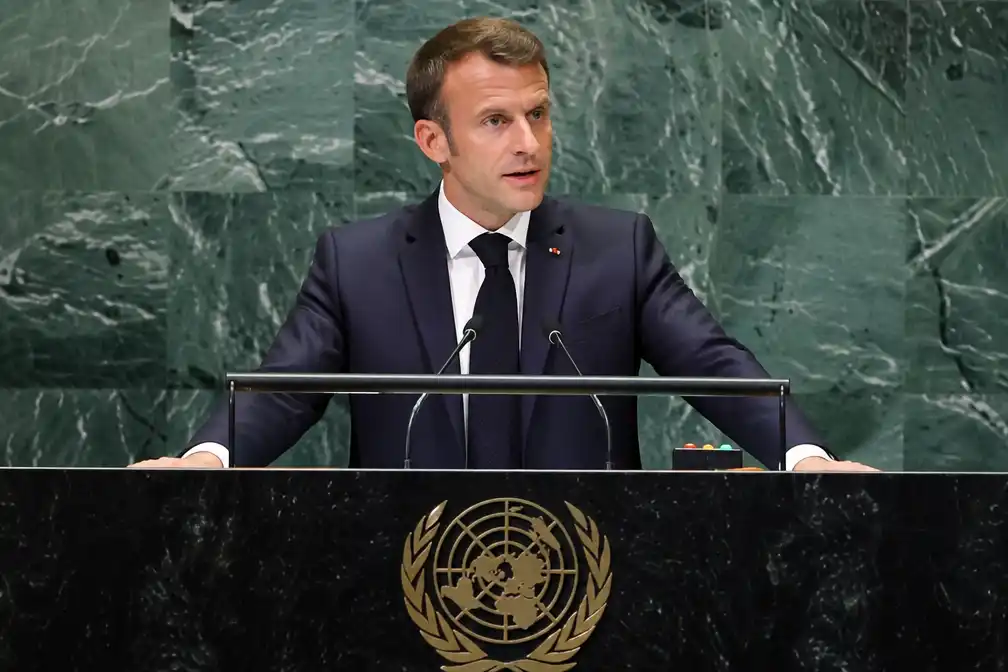 Macron bij VN: 'We moeten ons allemaal schamen' over Gaza-geweld