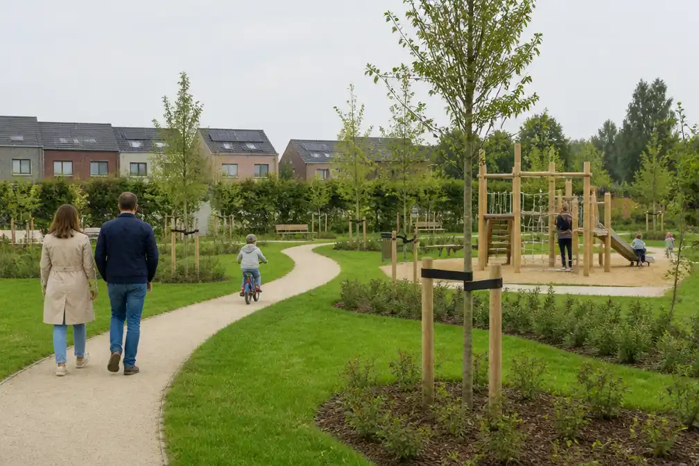 Biestpark in Iddergem bij Denderleeuw geopend na inspraak van buurtbewoners