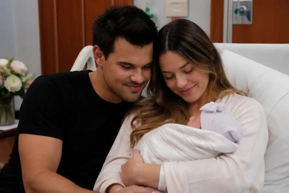 Taylor Lautner voor het eerst vader, echtgenote Taylor bevalt van dochter Lennon