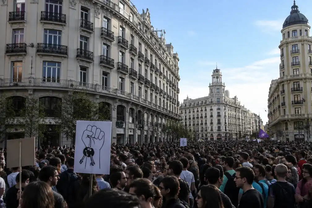 Duizenden in Madrid protesteren tegen huizenmarkt na uitzetting 87-jarige