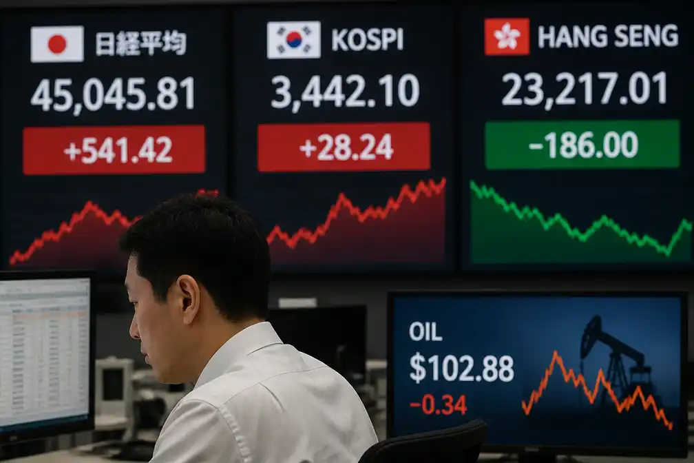 Beurzen Japan en Zuid-Korea stijgen, Hongkong levert in; olie boven 100 dollar
