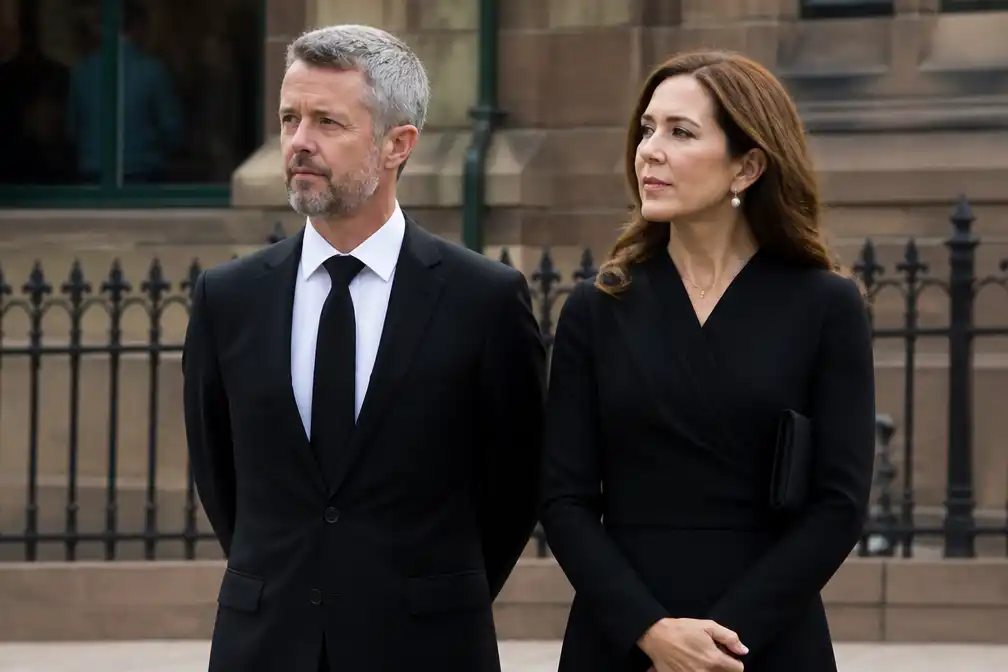 Deens koningspaar bij besloten herdenking in Hobart voor vader van koningin Mary