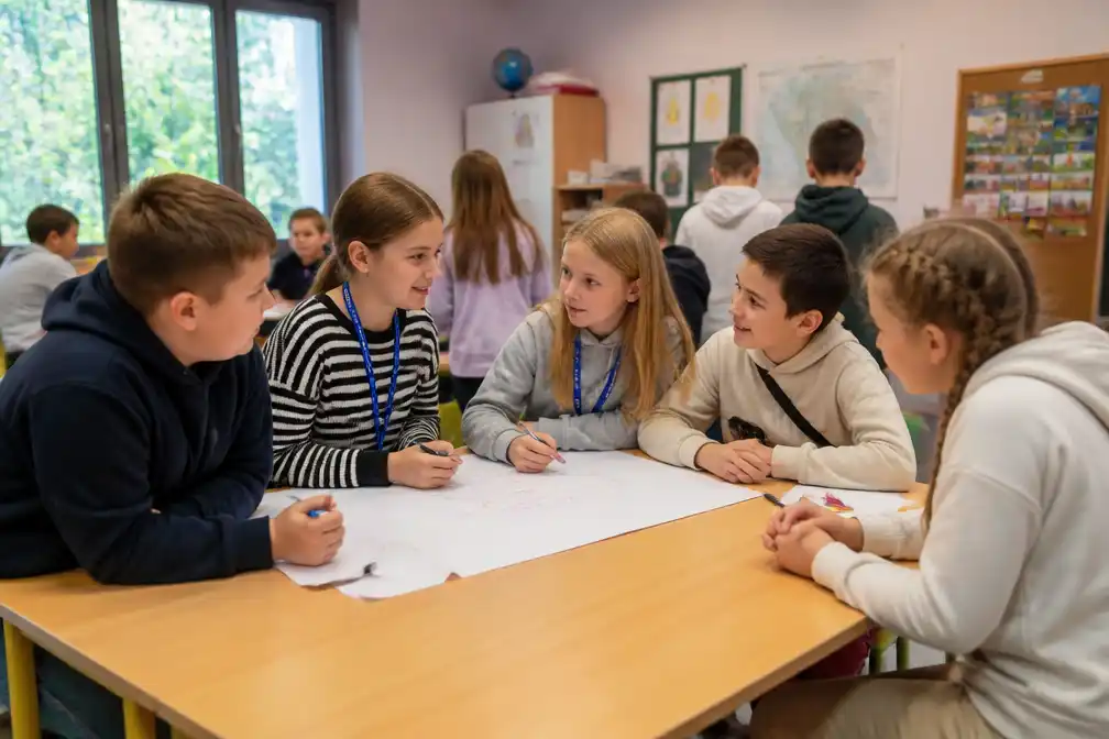 Poolse scholen uit Świdnica op bezoek bij basisschool De Driesprong in Maldegem