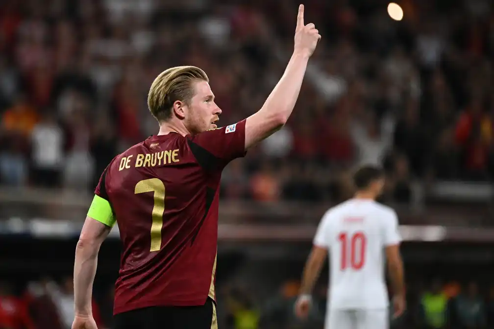 De Bruyne scoort twee keer voor België tegen Turkije in Nations League