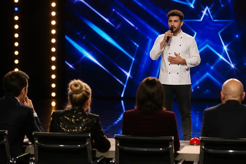 Sous-chef Giovanni overtuigt Got Talent-jury met zijn zang en gaat door