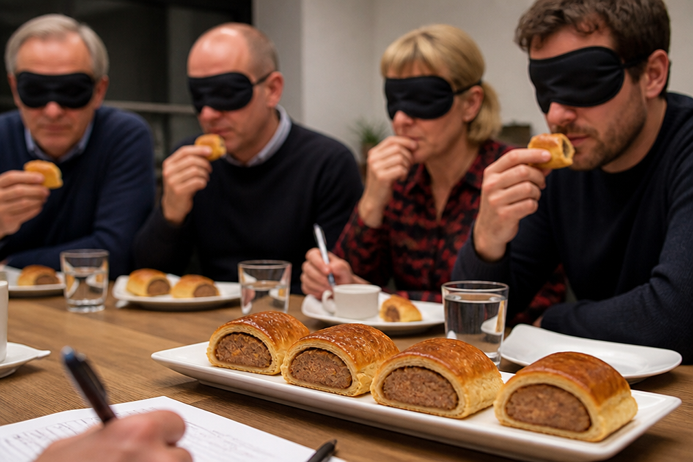 Vier experts proeven blind supermarktworstenbroodjes in Brabantse vergelijking