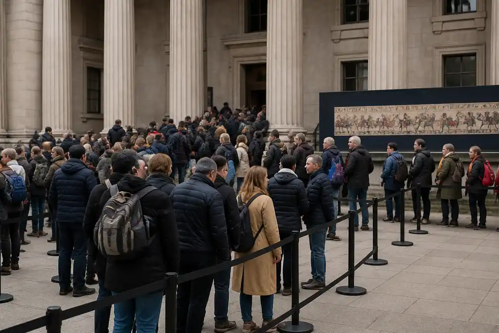 British Museum pakt lange rijen bij Tapijt van Bayeux aan