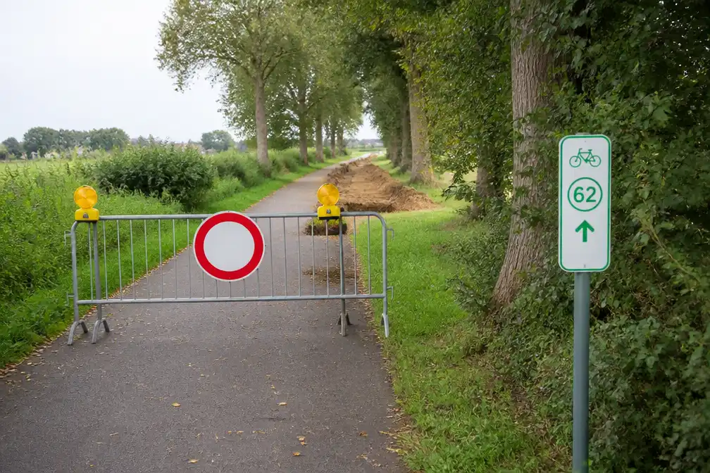 Fietsroute Groene 62 in Gistel op twee plaatsen drie weken onderbroken