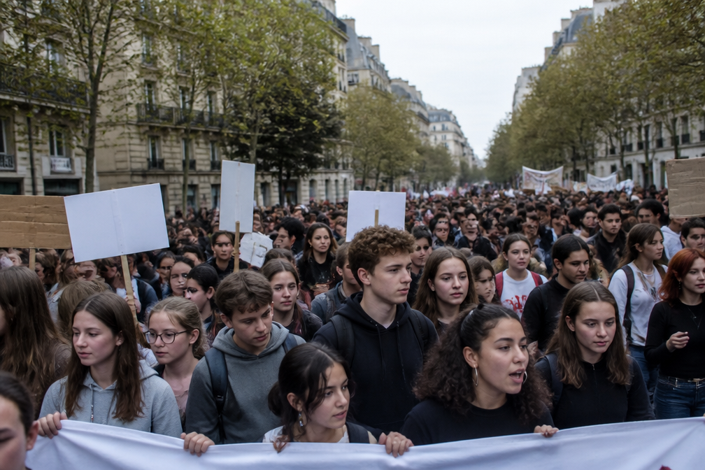 Duizenden lopen onderwijsmars in Parijs uit solidariteit met schoolprotesten