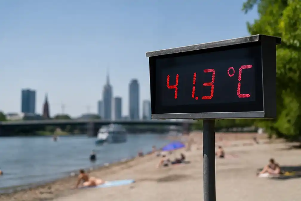 Duitsland meet hoogste temperatuur ooit: 41,3 graden op 26 juni