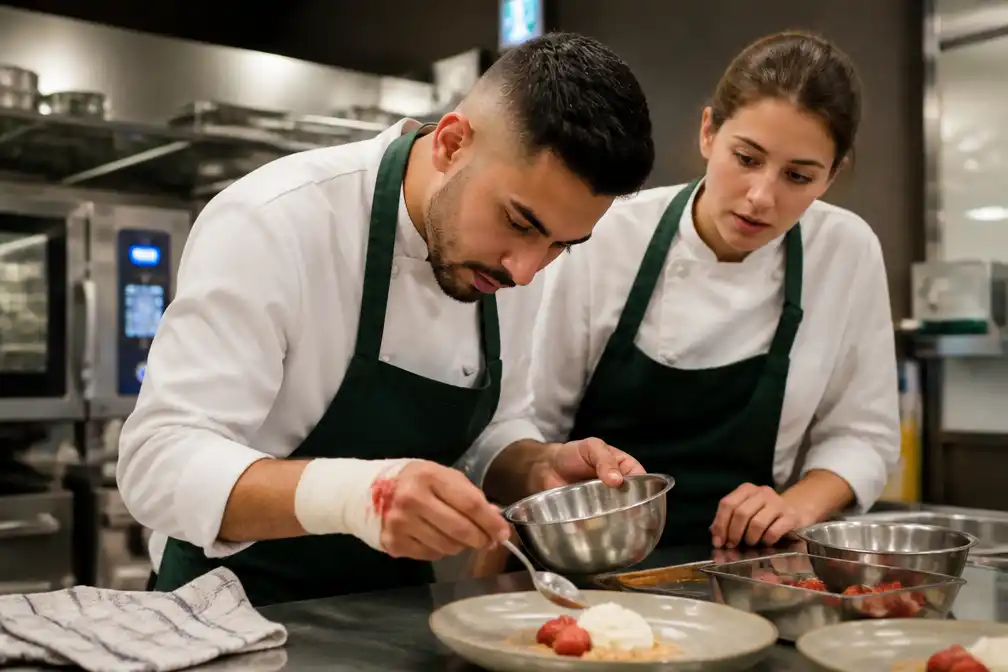 Duo uit Oostende moet improviseren in 'Mijn restaurant' nadat Bahir op deeg bloedt