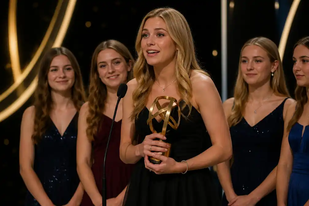 Esra de Ruiter breekt voet na val bij Televizier-Ring Gala
