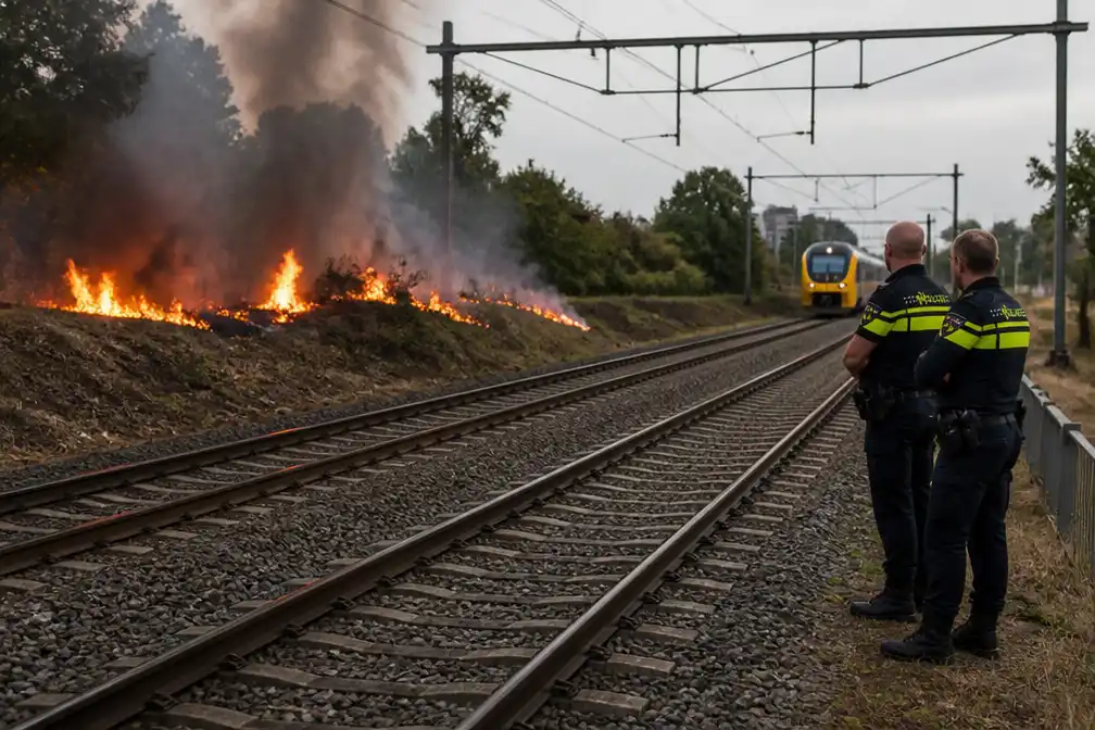 Staatssecretaris Bertram veroordeelt brandstichting langs spoor Rotterdam-Delft
