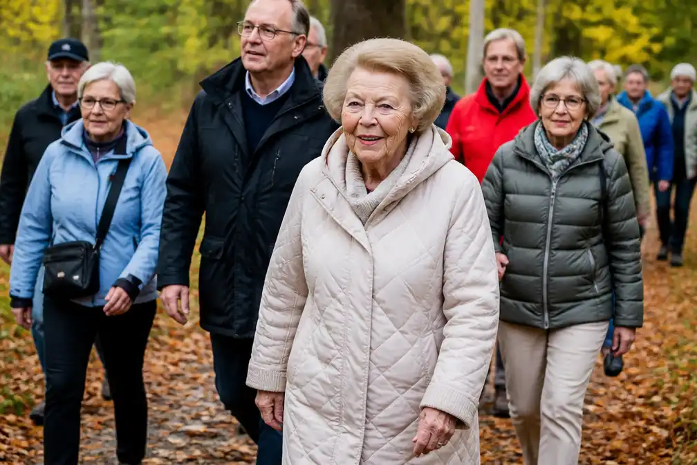 Prinses Beatrix (88) loopt mee met jaarlijkse wandeling Het Oranjepad in Apeldoorn