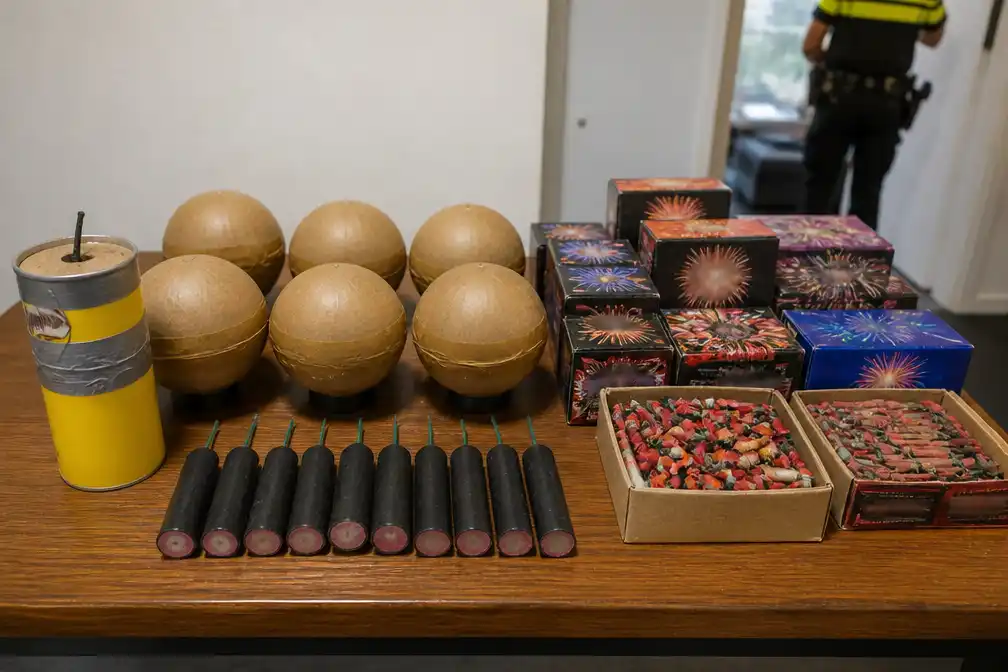 Politie vindt shells, supercobras en 19 kilo vuurwerk in woning van Hakim