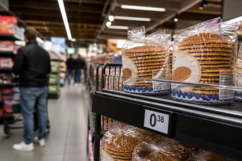 Supermarkten beginnen stroopwafeloorlog: pakje zakt naar 38 cent