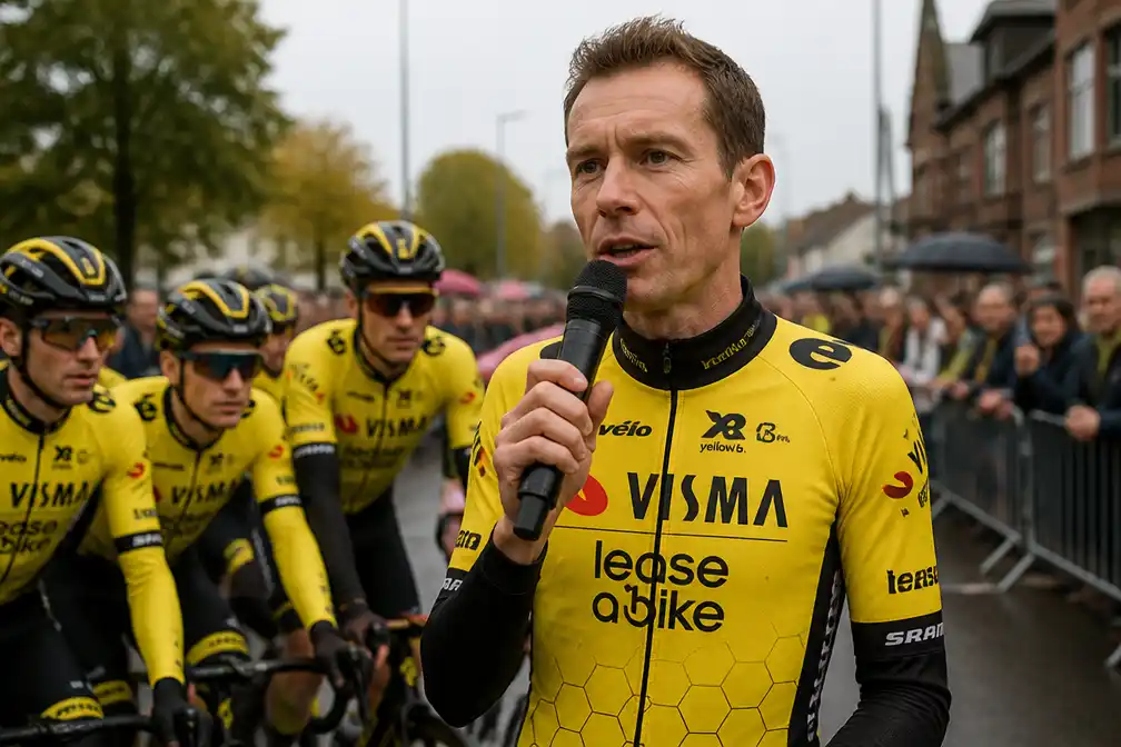 Visma-Lease a Bike vraagt bij Eneco Tour aandacht voor kinderen zonder fiets