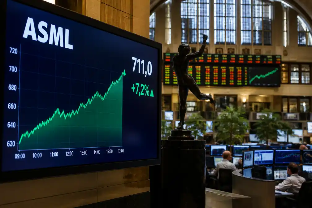ASML bij winnaars in hogere AEX na sterkere kwartaalcijfers en hogere omzetverwachting