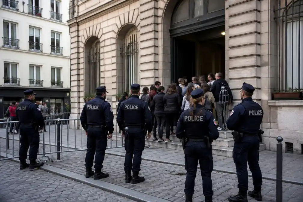 Relschoppers dringen stadhuis 10e arrondissement Parijs binnen