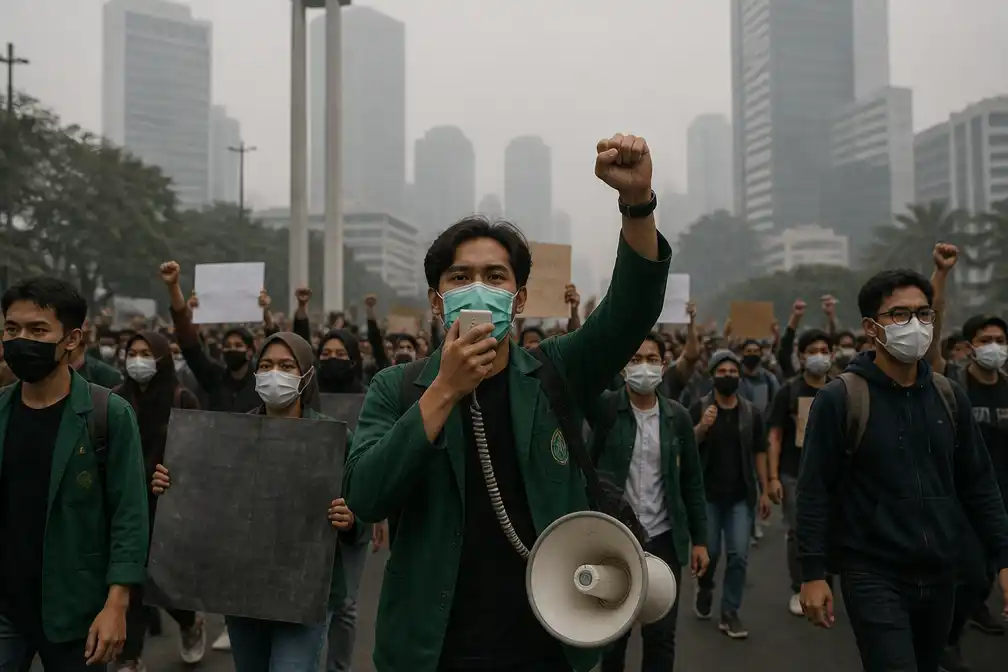 Protesten in Jakarta en andere Indonesische steden tegen branden en vieze lucht