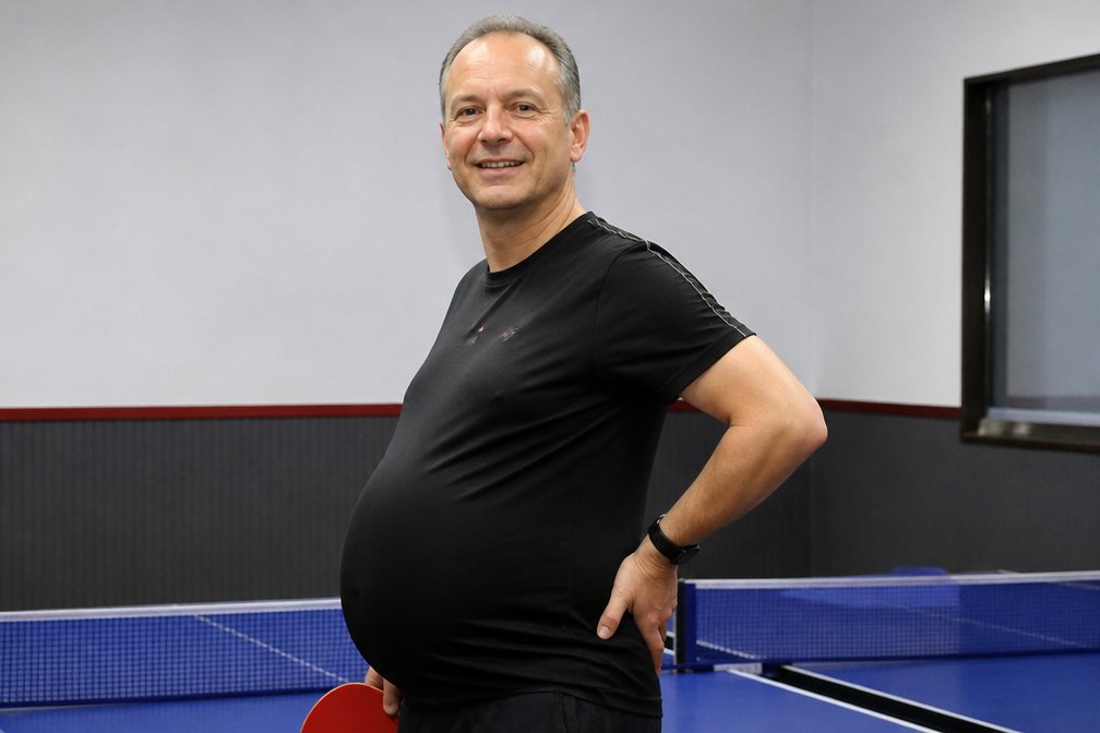 Roy (49) van topfit naar ‘zeven maanden zwanger’