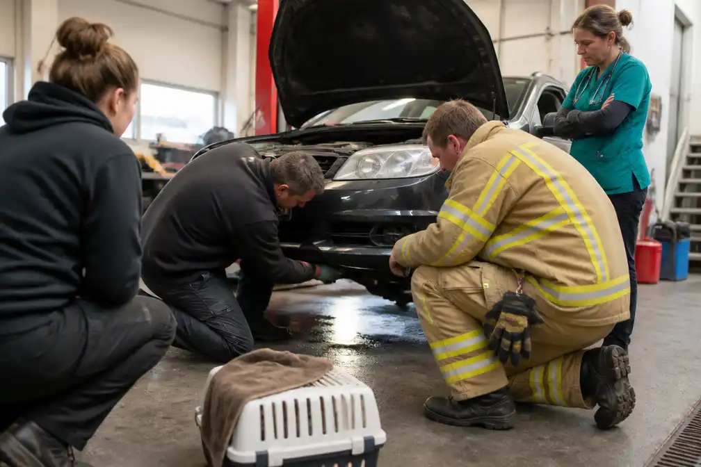 Kitten sterft nadat het vast komt te zitten in auto in Geetbets, vzw Poezenpootjes waarschuwt bestuurders