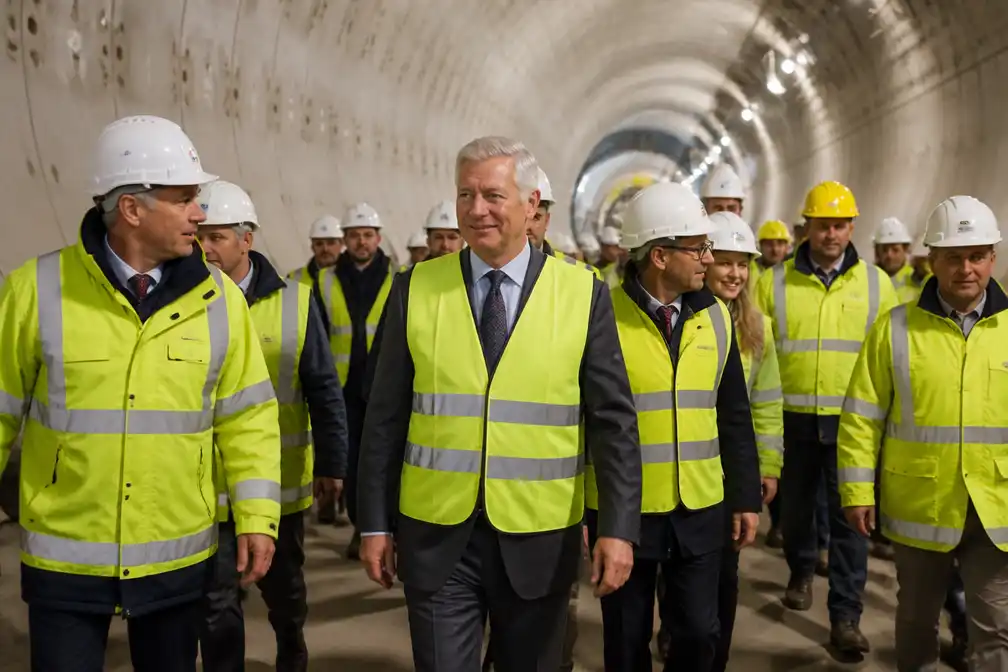 Koning Filip legt als eerste het volledige traject van de nieuwe Scheldetunnel af